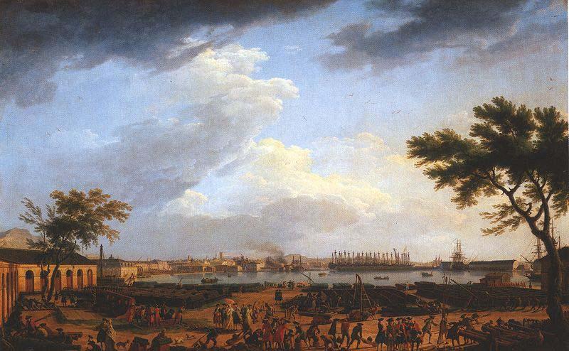 Claude Joseph Vernet Premiere vue du port de Toulon, vue du Port-Neuf pris a l'angle du Parc d'artillerie oil painting picture
